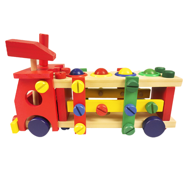 XL10140 DIY Entellectual Trucks Toy Wooden Children Toys Colour Building Block